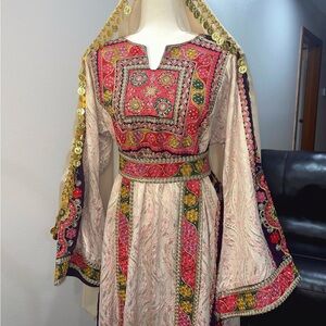 Roses Embroidered Thoub | Elegant Palestinian Dress ثوب